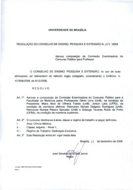 Resolução do Conselho de Ensino, Pesquisa e Extensão nº 0206/2008