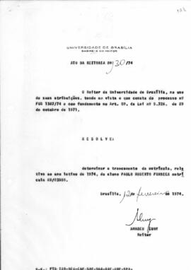 Ato da Reitoria nº 0130/1974