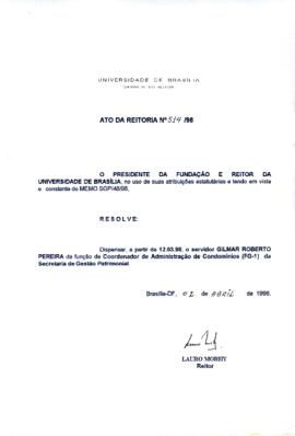 Ato da Reitoria nº 0514/1998