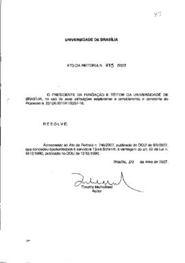 Ato da Reitoria nº 0775/2007