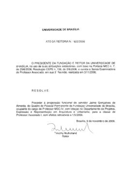 Ato da Reitoria nº 1822/2006