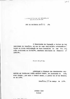 Ato da Reitoria nº 0272/1974