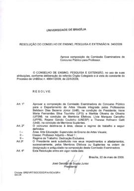 Resolução do Conselho de Ensino, Pesquisa e Extensão nº 0340/2009