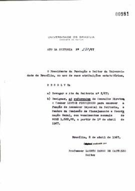 Ato da Reitoria nº 0237/1967