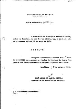 Ato da Reitoria nº 0200/1973