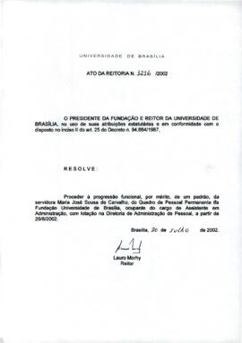 Ato da Reitoria nº 1216/2002