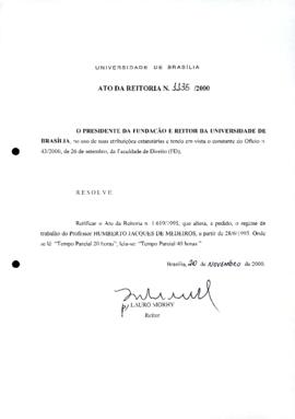 Ato da Reitoria nº 1135/2000