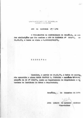 Ato da Reitoria nº 1043/1974