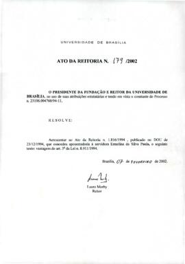 Ato da Reitoria nº 0179/2002