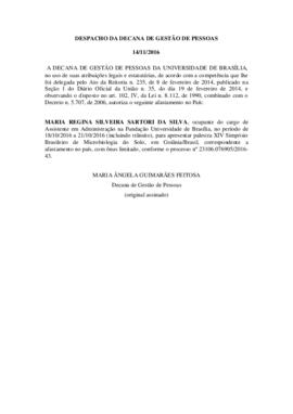 Despacho da Decana de Gestão de Pessoas (2016-11-14)