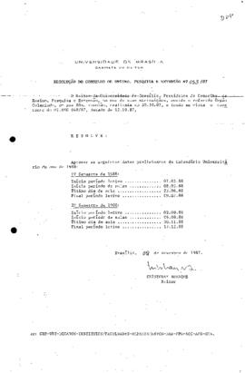 Resolução do Conselho de Ensino, Pesquisa e Extensão nº 0053/1987
