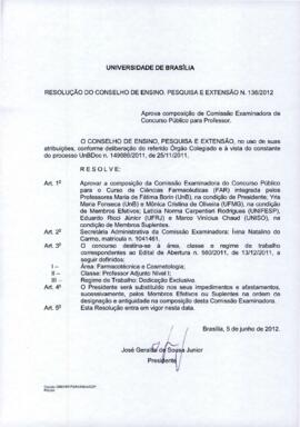 Resolução do Conselho de Ensino, Pesquisa e Extensão nº 0136/2012