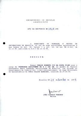 Ato da Reitoria nº 1015/1995