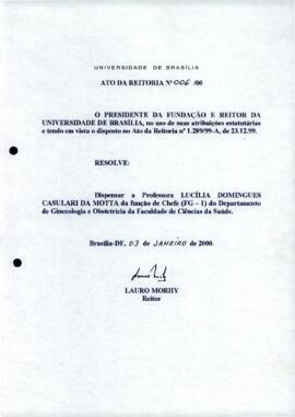 Ato da Reitoria nº 0006/2000