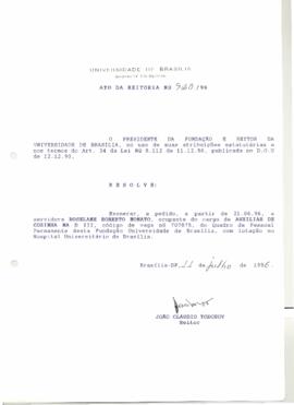 Ato da Reitoria nº 0920/1996