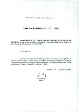 Ato da Reitoria nº 0018/2002