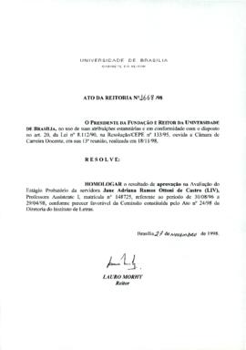 Ato da Reitoria nº 1668/1998