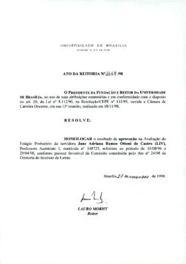 Ato da Reitoria nº 1668/1998