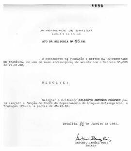 Ato da Reitoria nº 0055/1991