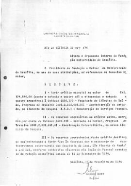 Ato da Reitoria nº 0149/1974