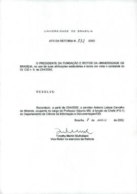 Ato da Reitoria nº 0732/2002