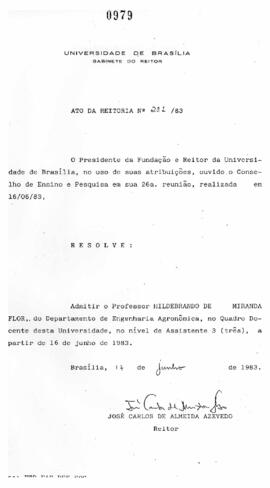 Ato da Reitoria nº 0231/1983