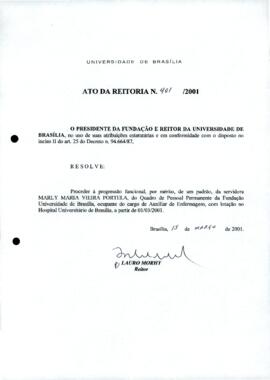 Ato da Reitoria nº 0401/2001