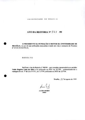 Ato da Reitoria nº 0847/1999