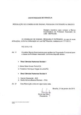 Resolução do Conselho de Ensino, Pesquisa e Extensão nº 0006/2013