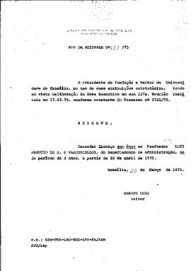 Ato da Reitoria nº 0151/1975