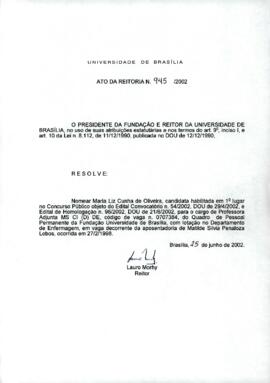 Ato da Reitoria nº 0945/2002