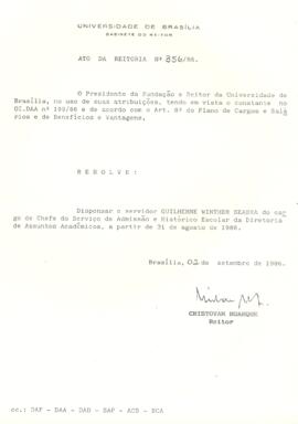 Ato da Reitoria nº 0356/1986