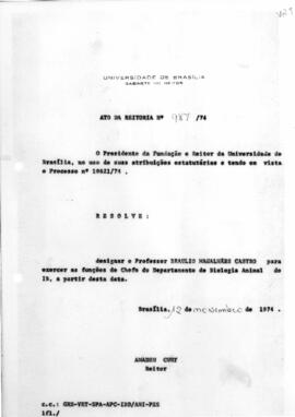 Ato da Reitoria nº 0987/1974