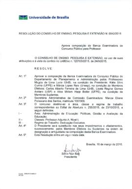 Resolução do Conselho de Ensino, Pesquisa e Extensão nº 0042/2016