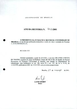 Ato da Reitoria nº 0442/2001