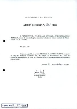 Ato da Reitoria nº 1252/2001