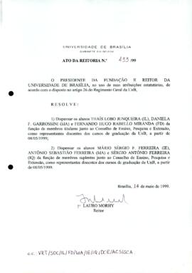 Ato da Reitoria nº 0433/1999