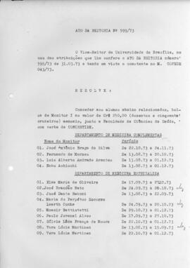 Ato da Reitoria nº 0599/1973