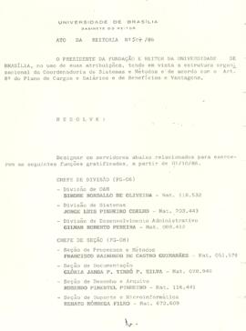Ato da Reitoria nº 0507/1986