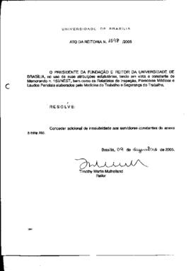 Ato da Reitoria nº 1548/2005