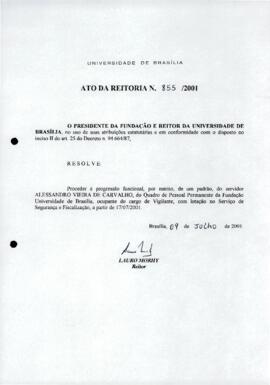 Ato da Reitoria nº 0855/2001