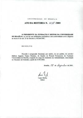 Ato da Reitoria nº 1638/2001