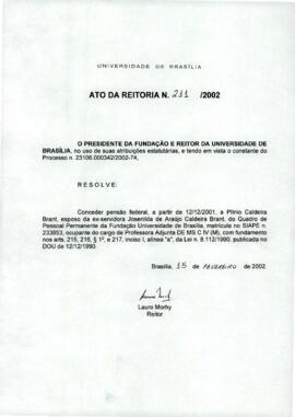 Ato da Reitoria nº 0211/2002