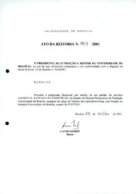 Ato da Reitoria nº 0903/2001