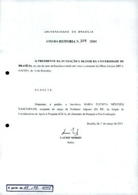 Ato da Reitoria nº 0314/2001