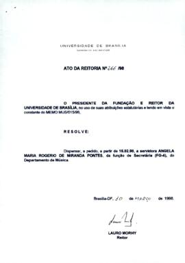 Ato da Reitoria nº 0266/1998