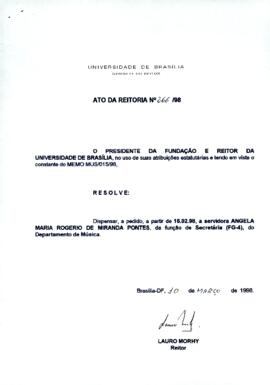 Ato da Reitoria nº 0266/1998