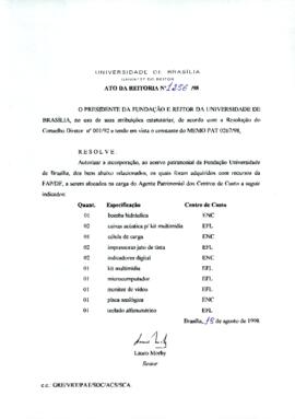Ato da Reitoria nº 1256/1998