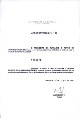 Ato da Reitoria nº 0169/1999