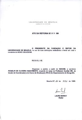 Ato da Reitoria nº 0169/1999